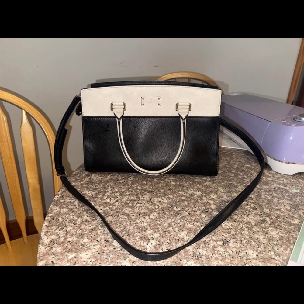 Kate Spade Black and Cream Satchel